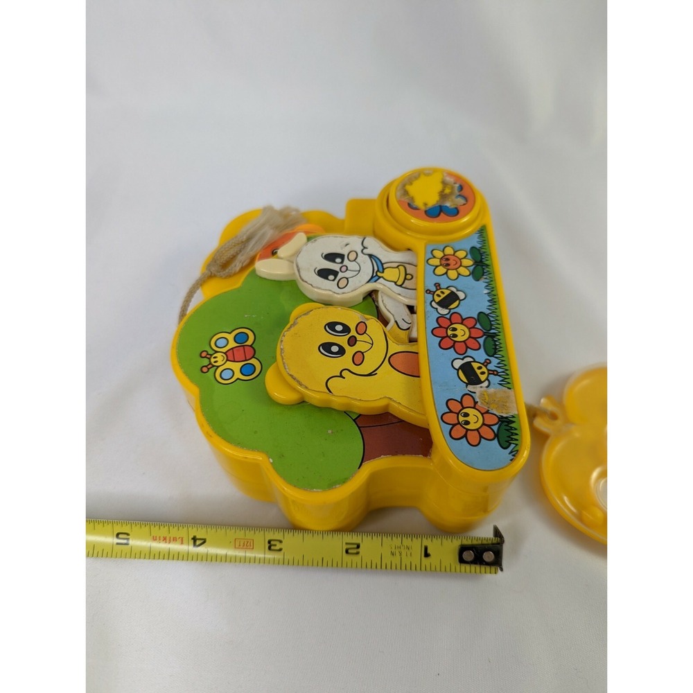 Sankyo Music Box Rabbit Toys Pull String 1987 Works - Picture 10 of 10